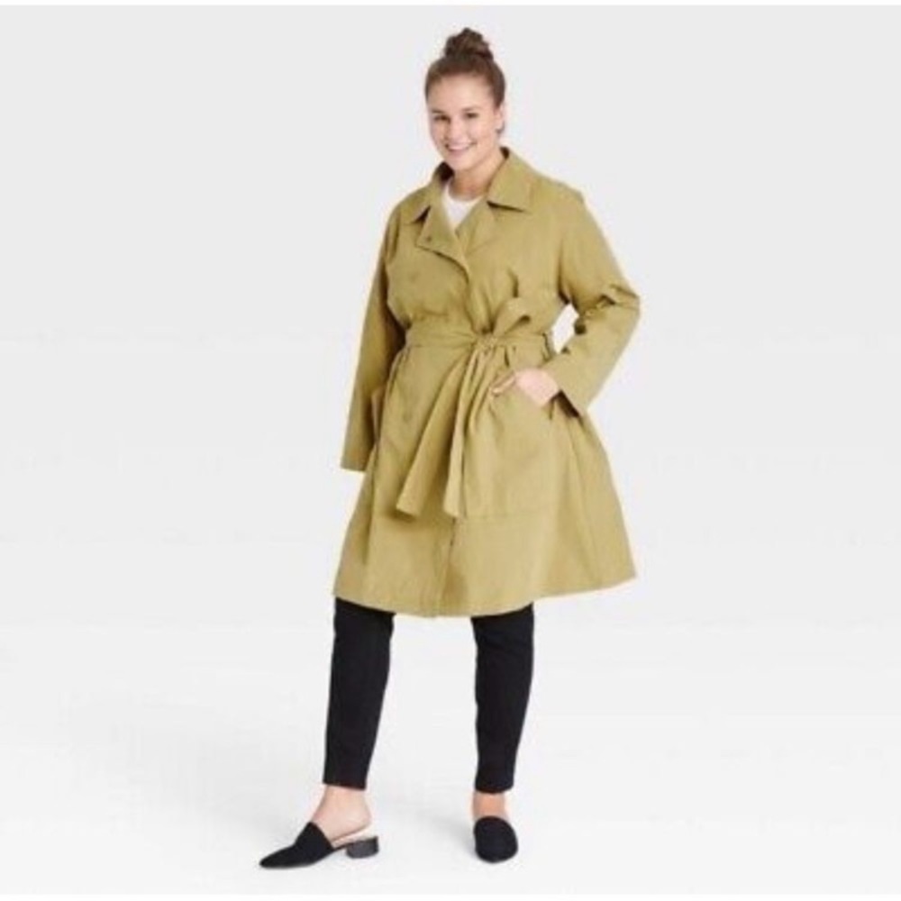 NWT Ava & Viv Plus Size Women’s Water Resistant Trench Coat